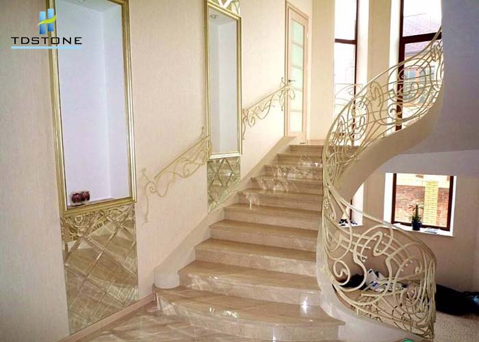 đá cầu thang đá marble nâu 1